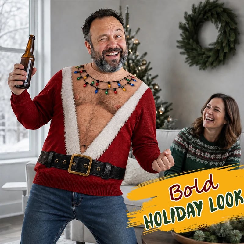 Hilarious Santa Illusion Christmas Long Sleeve Shirt