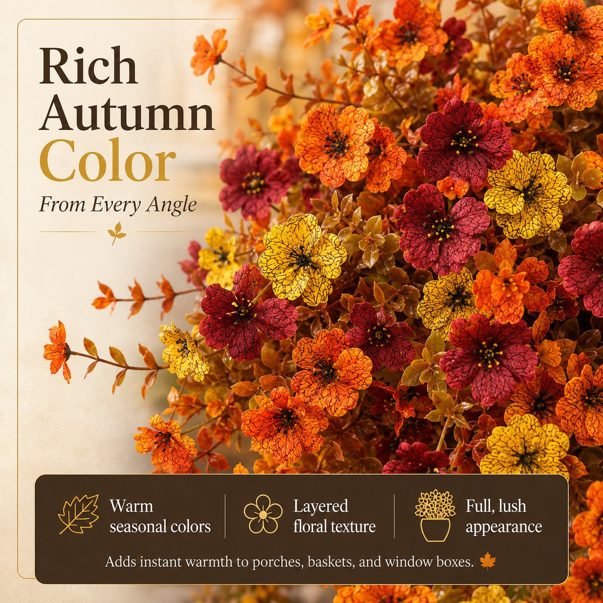 Fall Porch Faux Flower Bundles