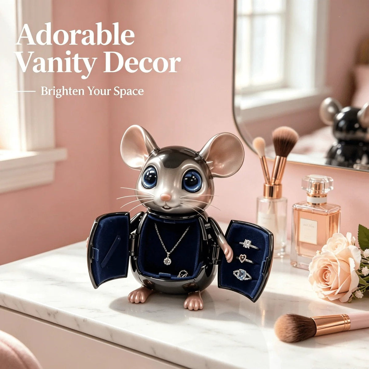 Adorable Mouse Jewelry Organizer Box Perfect Gift for Her