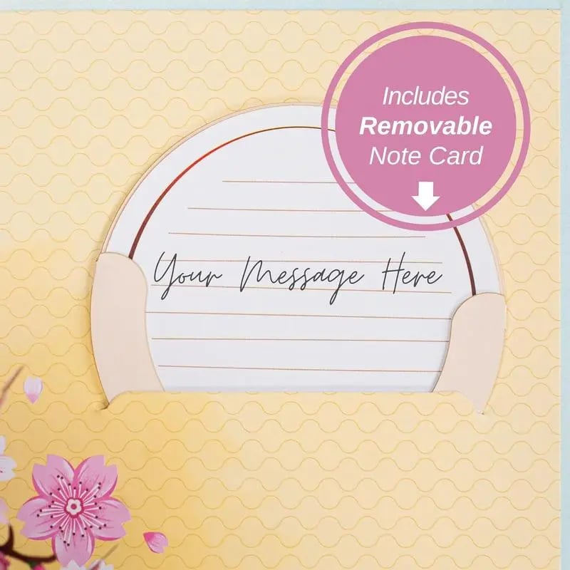 2026 Mother's Day Card -3D Cherry Blossom Flower Bouquet Pop Up Card