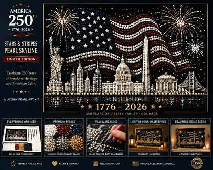 America 250th Anniversary Pearl Art Kit Stars & Stripes Skyline Limited Edition
