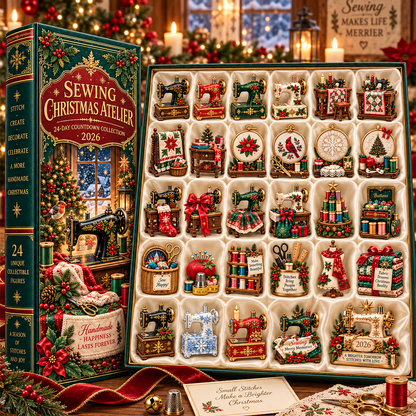 Sewing Christmas Atelier 2026 24-Day Countdown Collection with 24 Unique Sewing & Quilting Miniatures