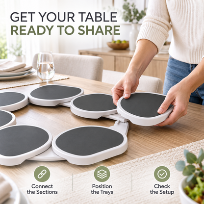 Share & Spin Expandable Lazy Susan Turntable for Dining Tables