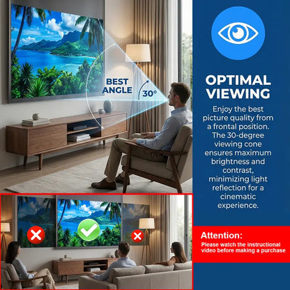 100inch 4K UHD Anti-Light Foldable Portable Projector Scree