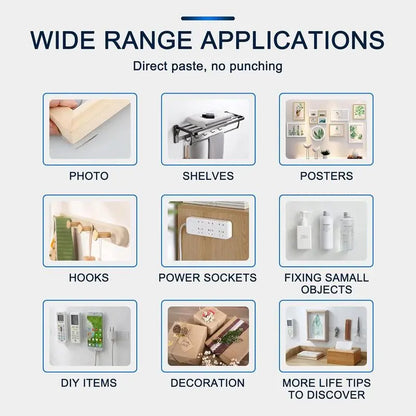 Clear Nano Double-Sided Tape,  Heavy Duty Mounting Tape for Frames, Rugs & Décor