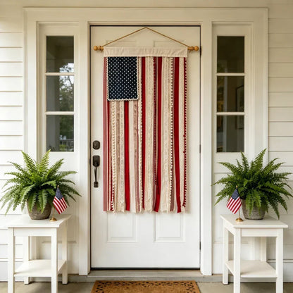Lighted American Flag Banner