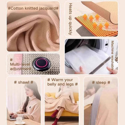 Portable Heated Shawl Wearable Electric Heating Wrap