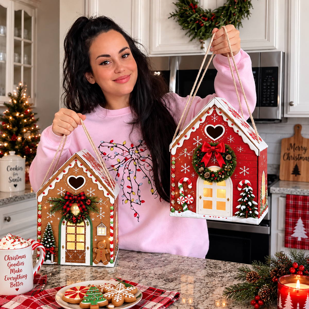 Christmas Magic House Gift Box Creative 3D Handheld Holiday Gift Packaging
