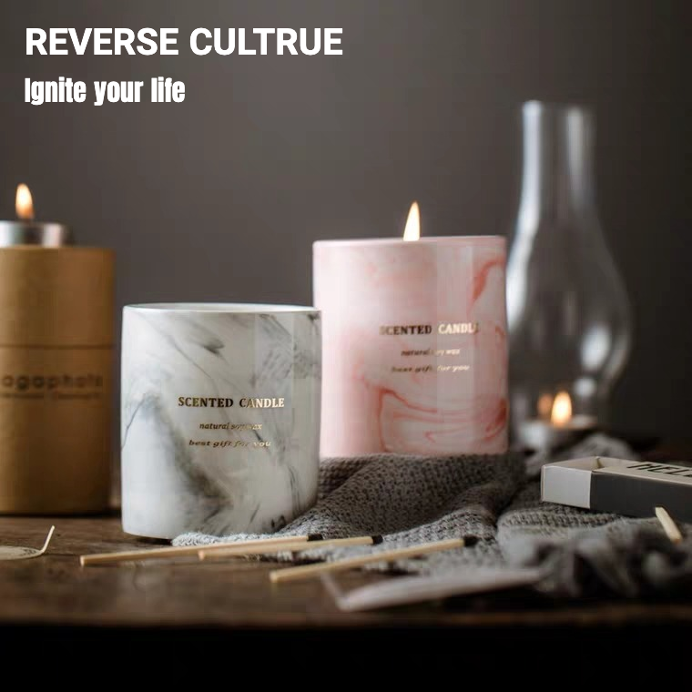 Marble Ceramic Soy Candle