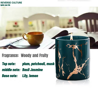Green Ceramic Soy Candle