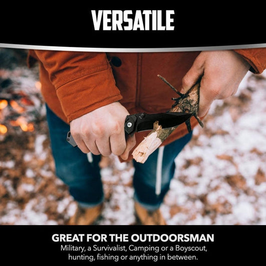 Durable Steel, Compact Power Your Ultimate Outdoor Folding Knife!