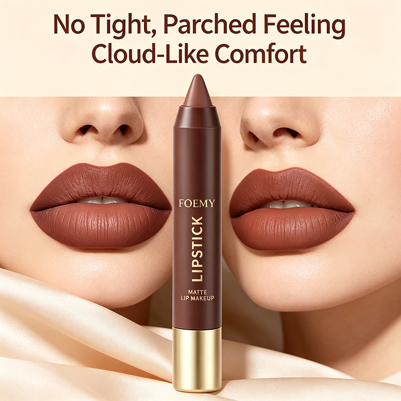 Matte Brown Lipstick, Suitable for All Skin Types