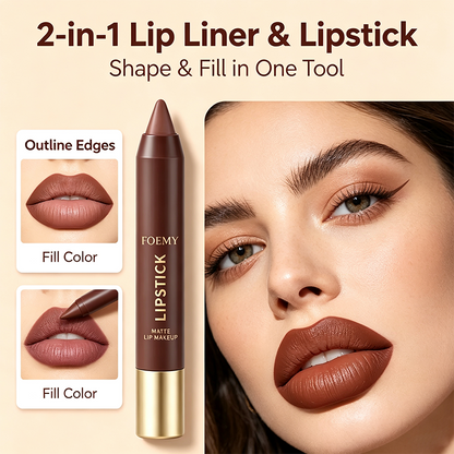 Matte Brown Lipstick, Suitable for All Skin Types