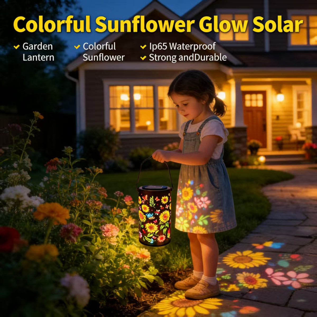 2026 Mother's Day Gifts -Glowing Colorful Sunflower Solar Garden Lantern