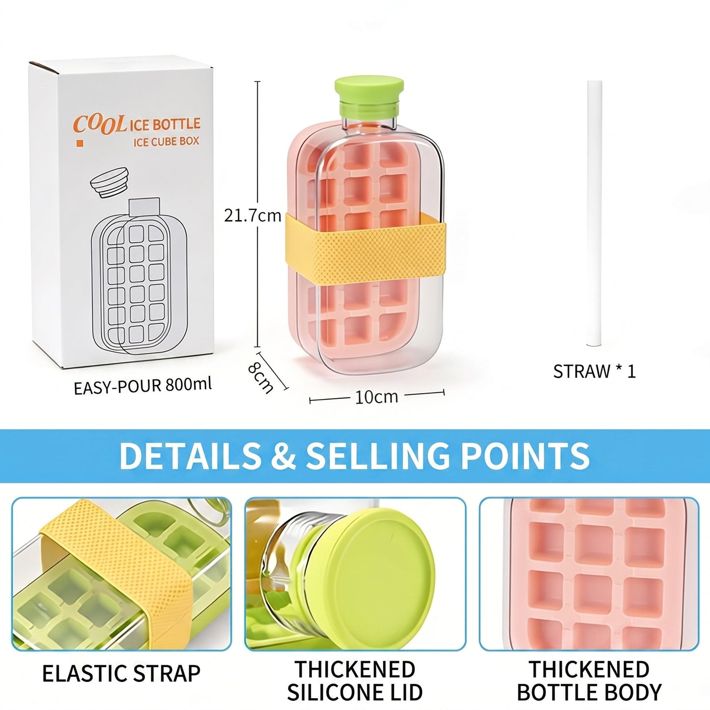 Ice Tray Water Bottle