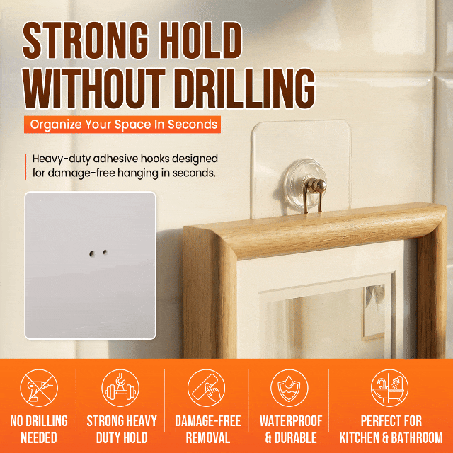 Drill-Free Sticky Hooks