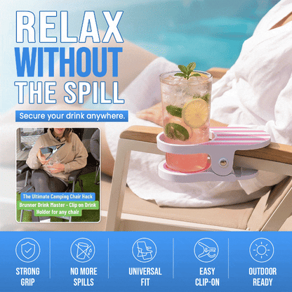 Clip-On Spill-Proof Beverage Holder
