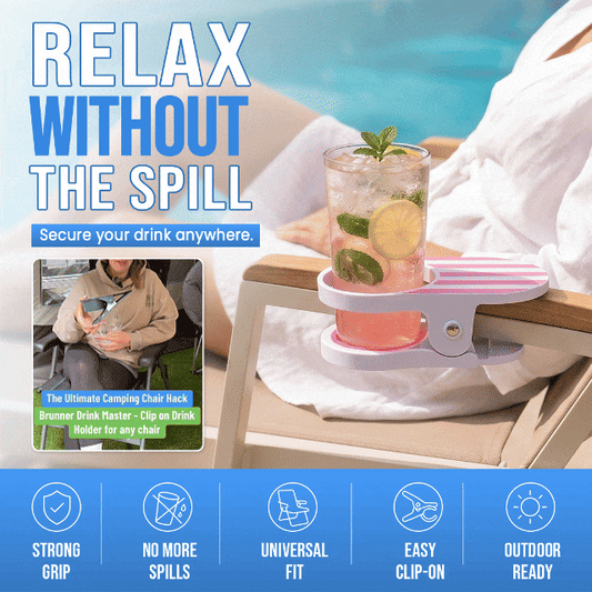 Clip-On Spill-Proof Beverage Holder