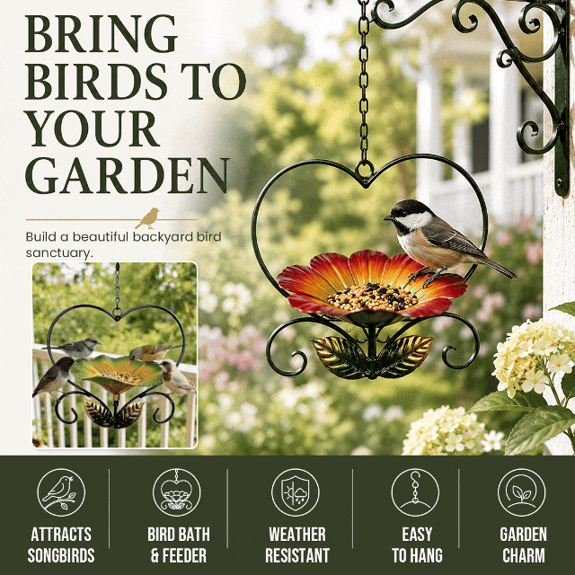 Heart Flower Bird Feeder