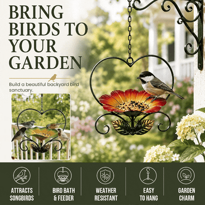 Heart Flower Bird Feeder