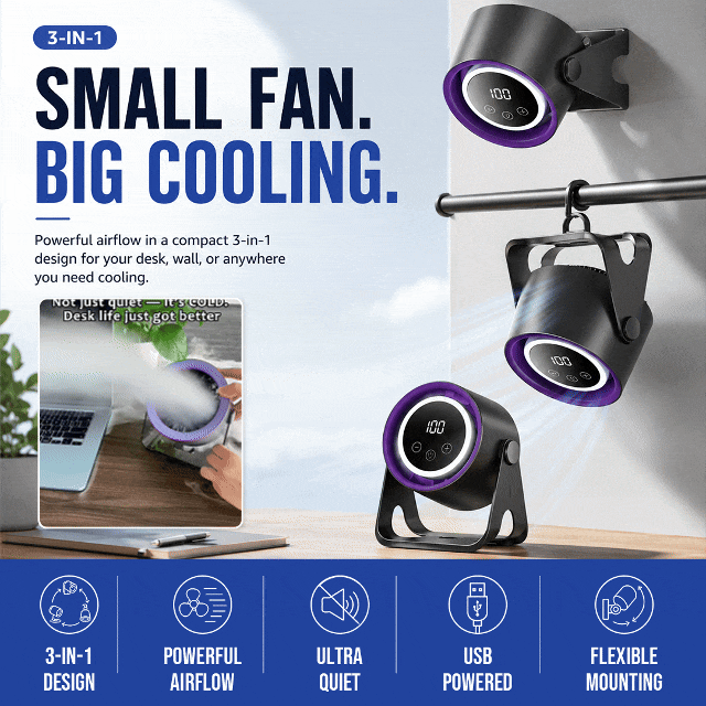 Digital Oscillating USB Fan
