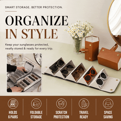 Six-Slot Sunglasses Travel Case