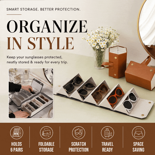 Six-Slot Sunglasses Travel Case