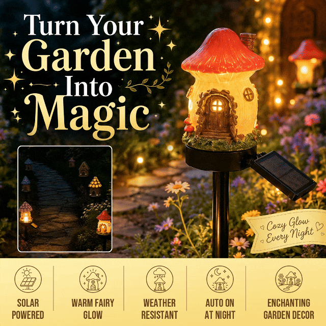 Solar Mushroom Cottage Light