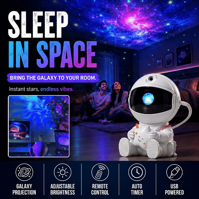 Astronaut Star Projector Light