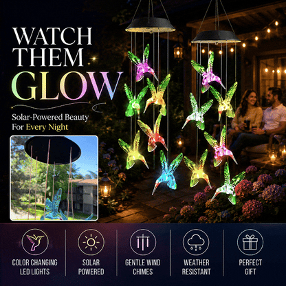 Solar Hummingbird Wind Chime
