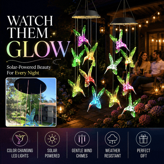 Solar Hummingbird Wind Chime