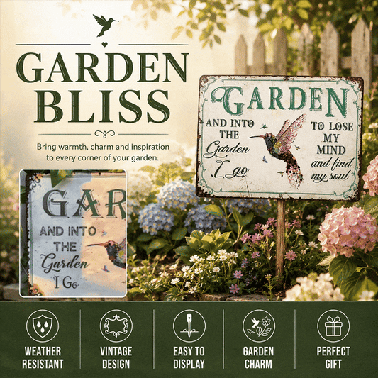 Hummingbird Garden Tin Sign