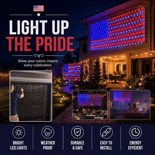 American Flag String Lights