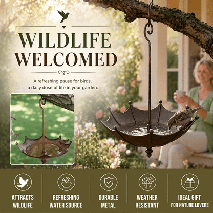 Hanging Bird Feeder Bath