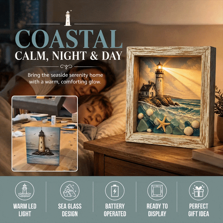 Lighthouse Shadow Box Light