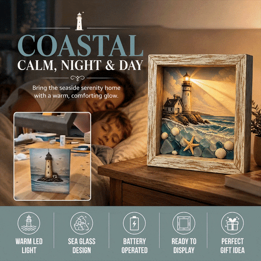 Lighthouse Shadow Box Light
