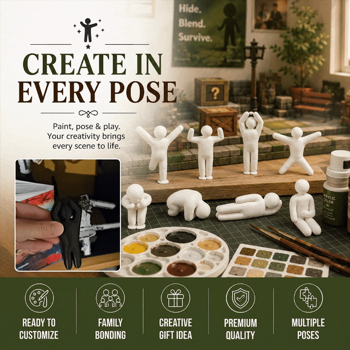 Paintable Chameleon Figures