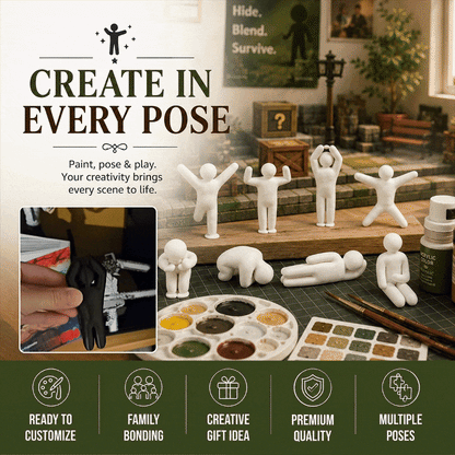 Paintable Chameleon Figures