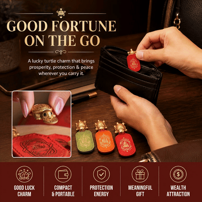 Gold Turtle Wallet Charm