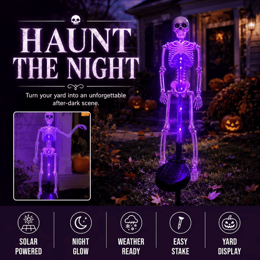 Solar Skull Garden Stake Light