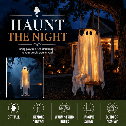 LED Swinging Ghost Decoration