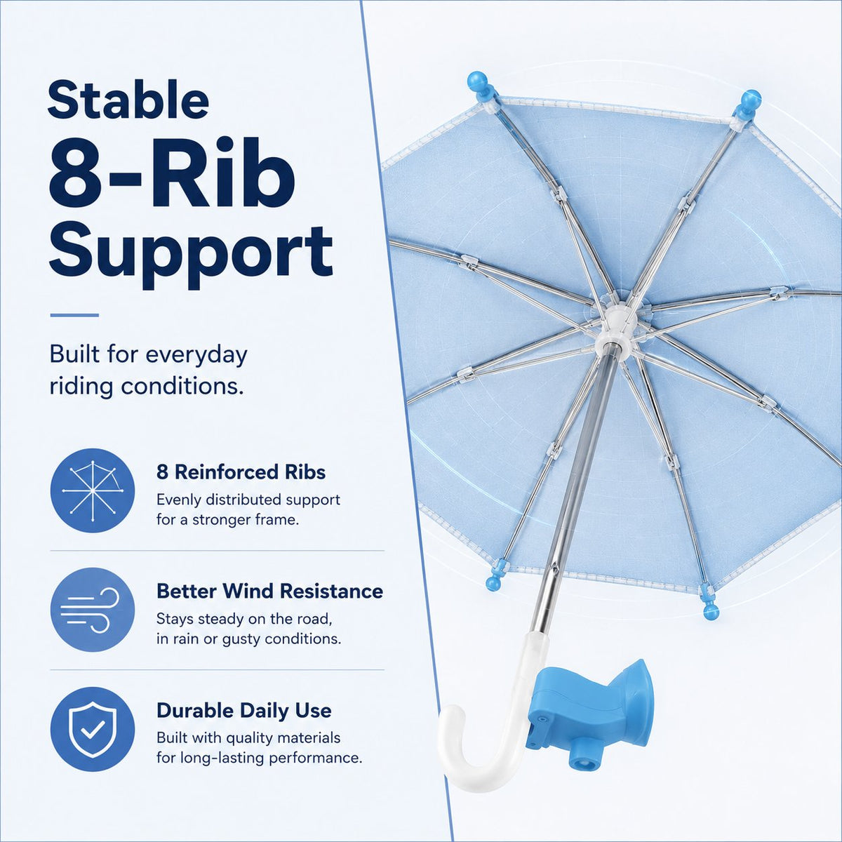 Mini Sun/Rain Umbrella for Motorcycle & Bicycle Phone MountShade Your Screen. Save Your Battery