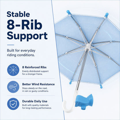 Mini Sun/Rain Umbrella for Motorcycle & Bicycle Phone MountShade Your Screen. Save Your Battery