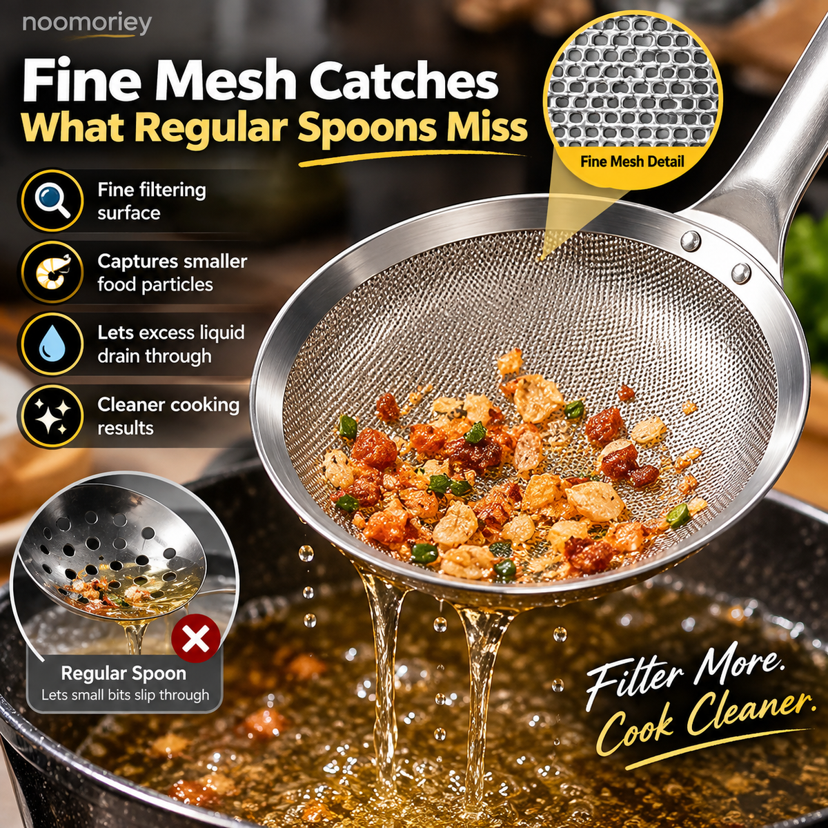 Stainless Steel Fine Mesh Skimmer