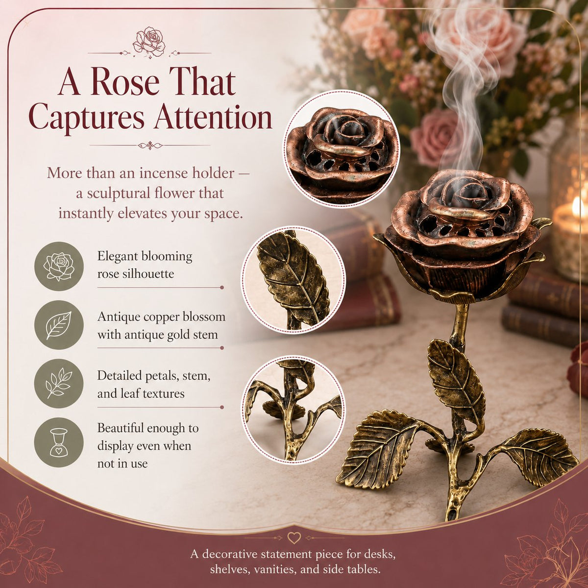 Rose Incense Burner