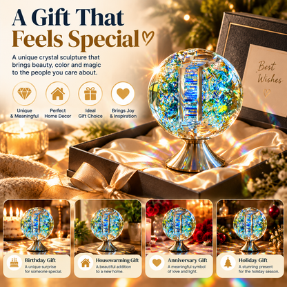 Crystal Light Sculpture A Stunning Glass Art Piece That Creates Magical Rainbow Reflections