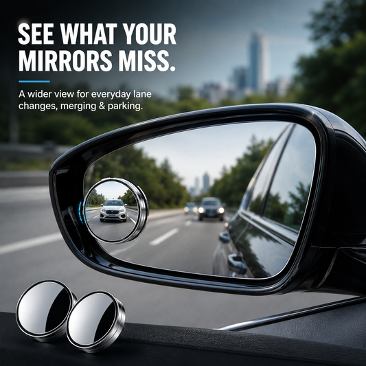 2-Pack 360 Adjustable Blind Spot Mirrors Wide-Angle HD Car Side Mirror