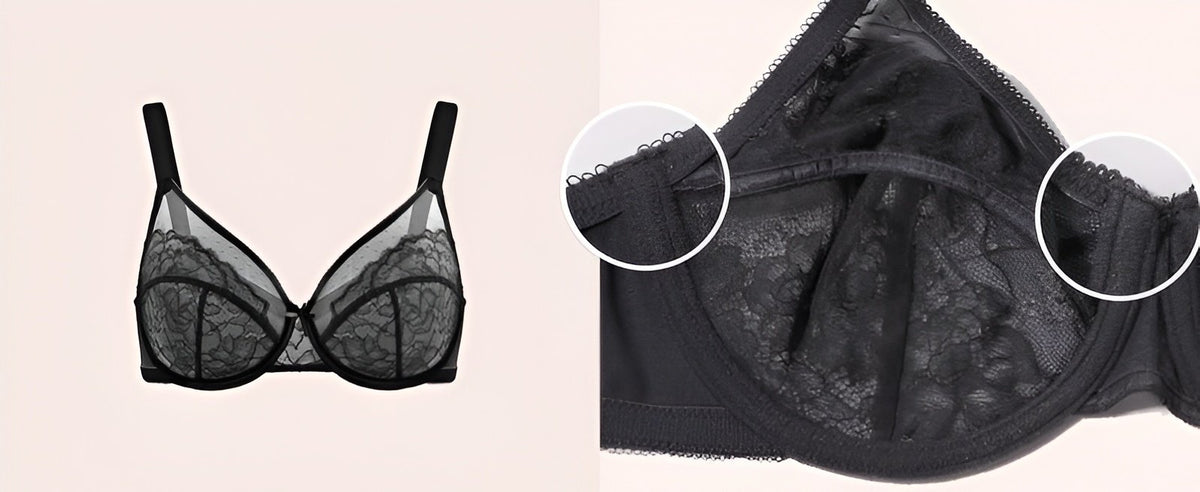 Floral Lace Plus Size Underwire Unlined Unpadded Minimizer Full Coverage Bra