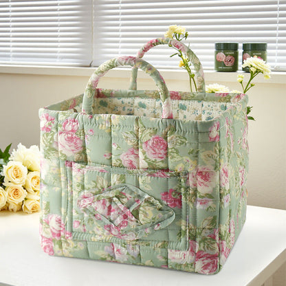 Floral Fabric Storage Basket
