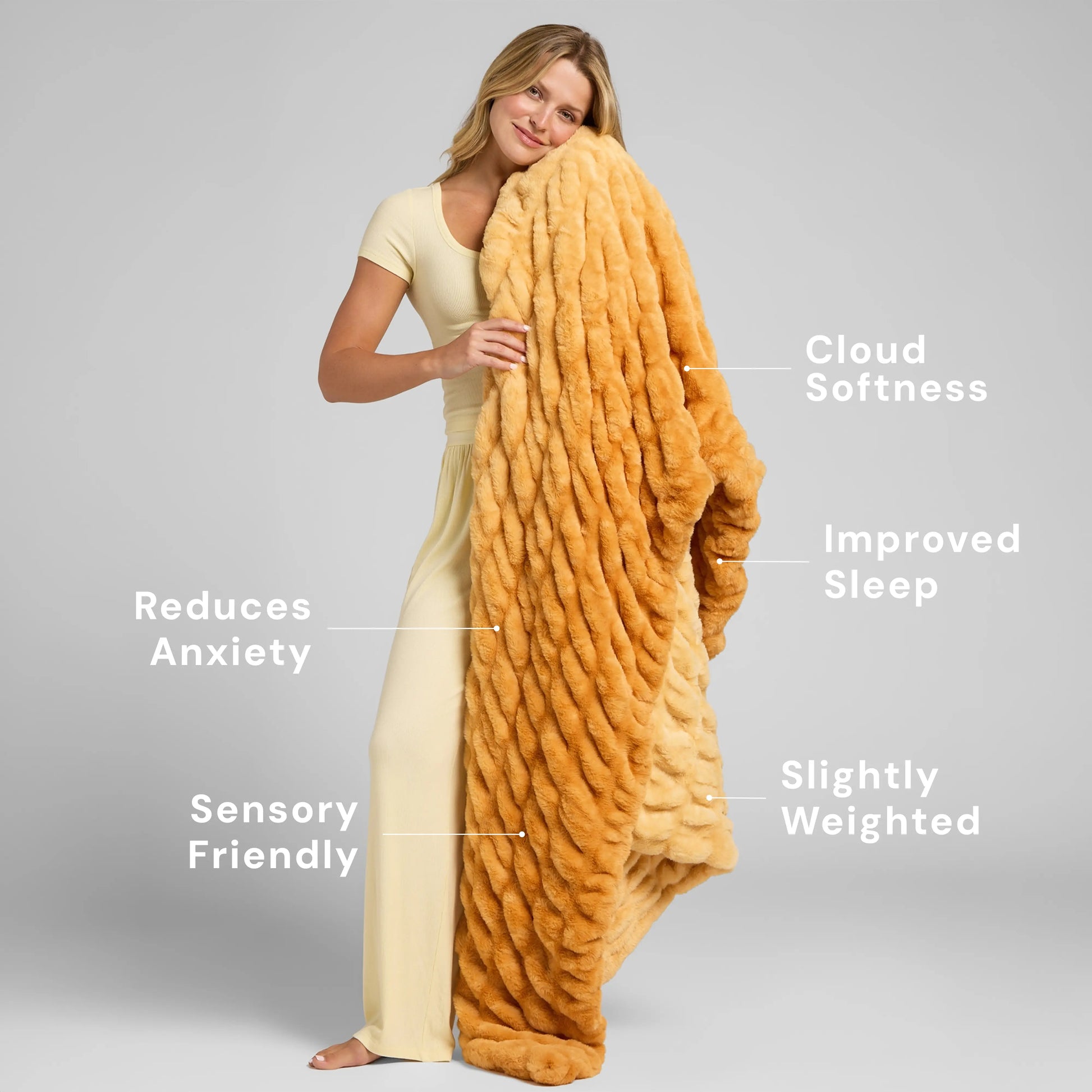 Oversized plush throw blanket in available colors